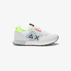 Hot Sneaker Boy's Jaki Fluo in mesh bianca Bambino Scarpe|Bambino