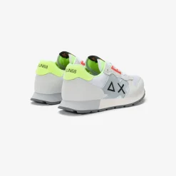 Hot Sneaker Boy's Jaki Fluo in mesh bianca Bambino Scarpe|Bambino