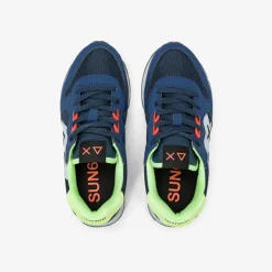 Best Sneaker Boy's Jaki Fluo in mesh blu navy Bambino Scarpe|Bambino