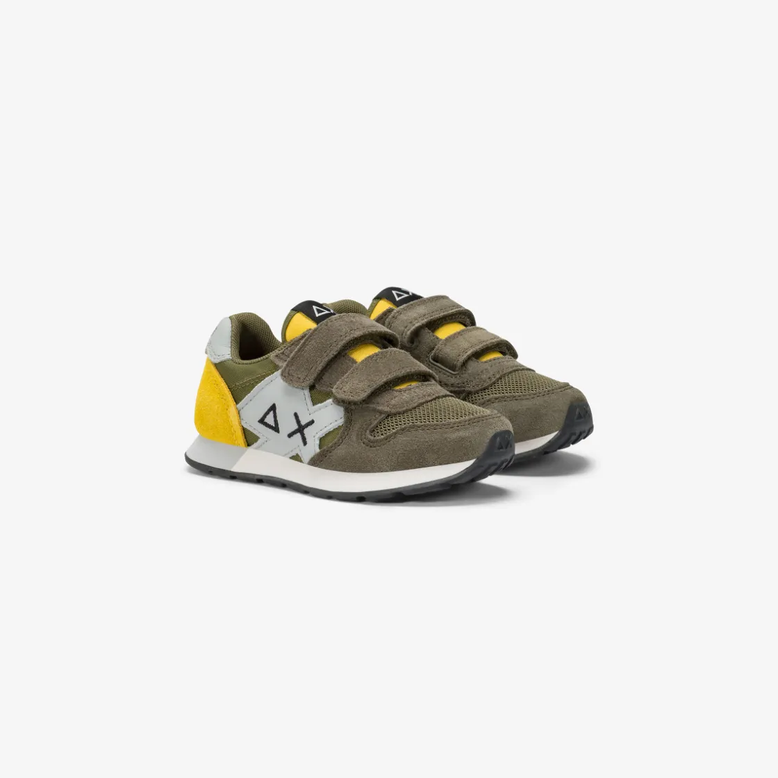 Hot Sneaker Boy's Jaki in suede e nylon verde militare Bambino Scarpe|Bambino