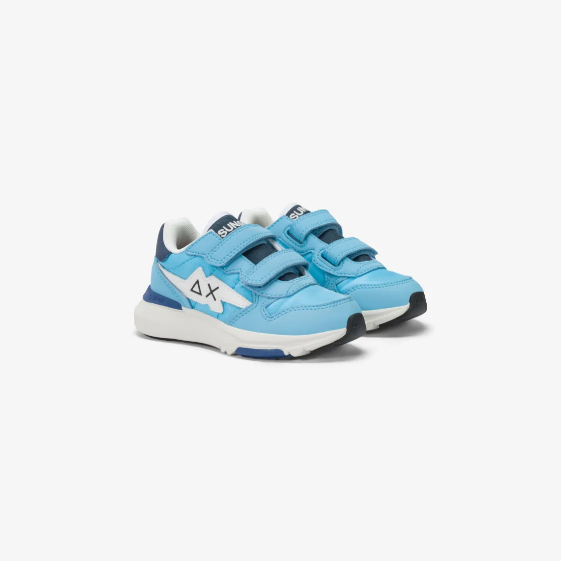 Fashion Sneaker Boy's Niki in PU e nylon turchese Bambino Scarpe|Bambino