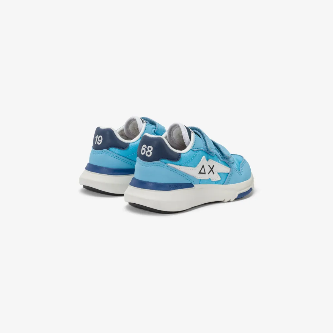 Fashion Sneaker Boy's Niki in PU e nylon turchese Bambino Scarpe|Bambino