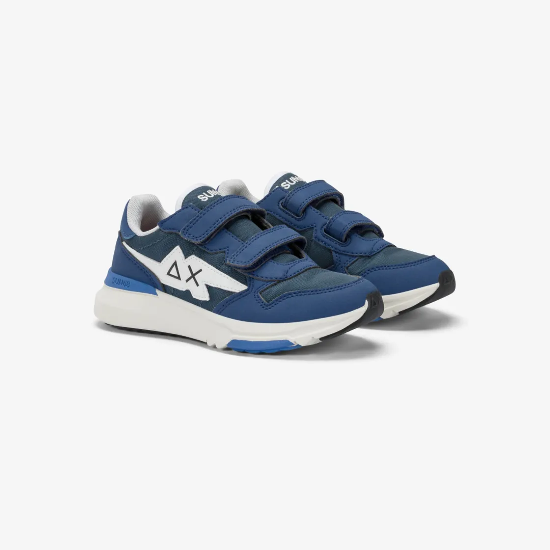 Outlet Sneaker Boy's Niki in PU e nylon blu navy Bambino Scarpe|Bambino