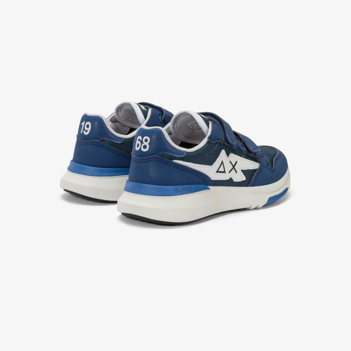 Outlet Sneaker Boy's Niki in PU e nylon blu navy Bambino Scarpe|Bambino