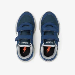 Outlet Sneaker Boy's Niki in PU e nylon blu navy Bambino Scarpe|Bambino