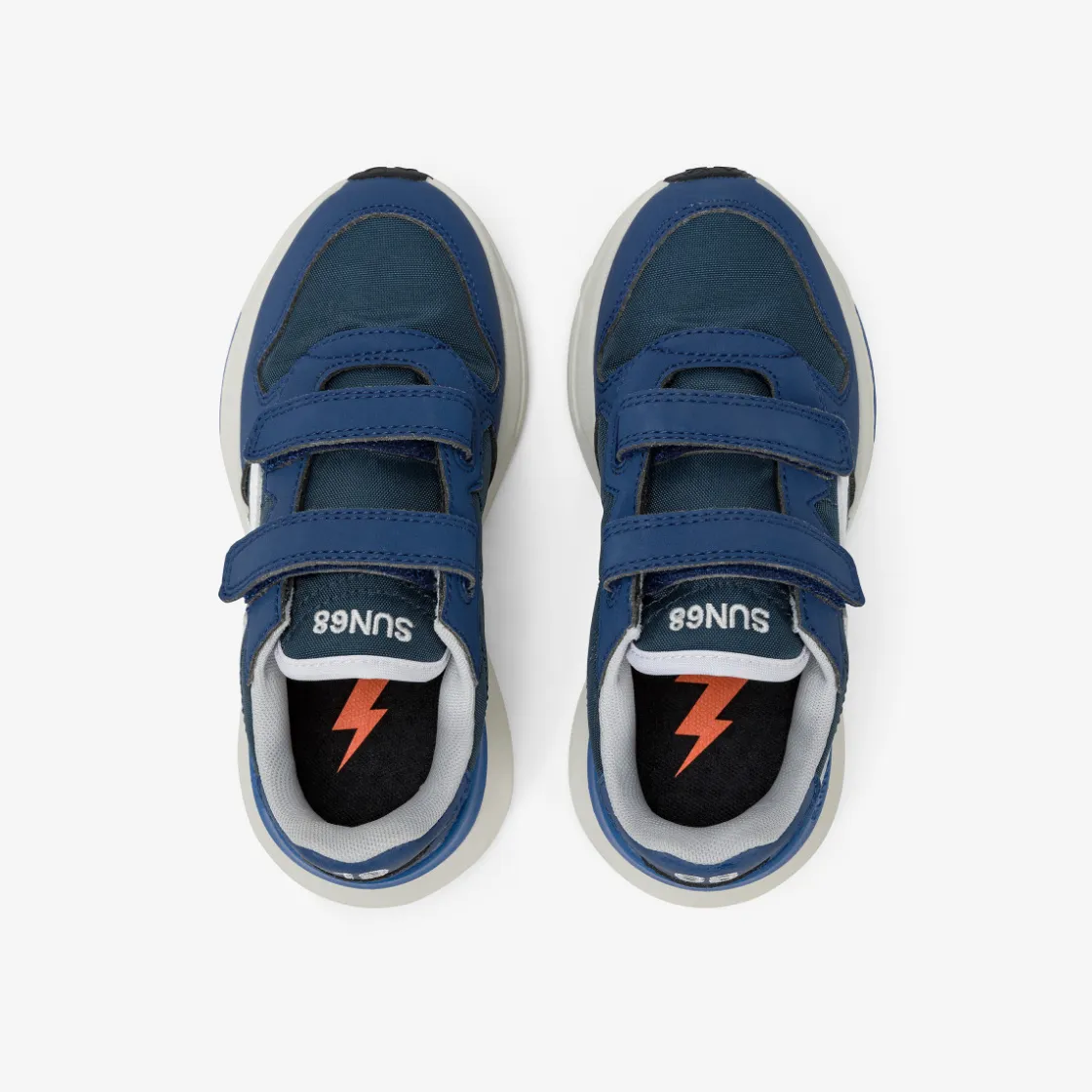 Outlet Sneaker Boy's Niki in PU e nylon blu navy Bambino Scarpe|Bambino