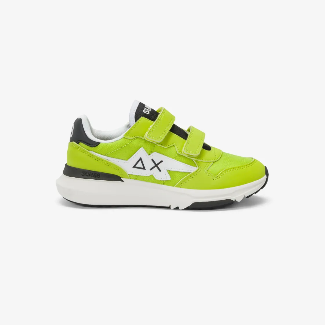 New Sneaker Boy's Niki in PU e nylon giallo lime Bambino Scarpe|Bambino
