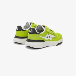 New Sneaker Boy's Niki in PU e nylon giallo lime Bambino Scarpe|Bambino