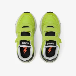New Sneaker Boy's Niki in PU e nylon giallo lime Bambino Scarpe|Bambino