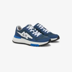 Clearance Sneaker Boy's Niki in PU e nylon blu navy Bambino Scarpe|Bambino