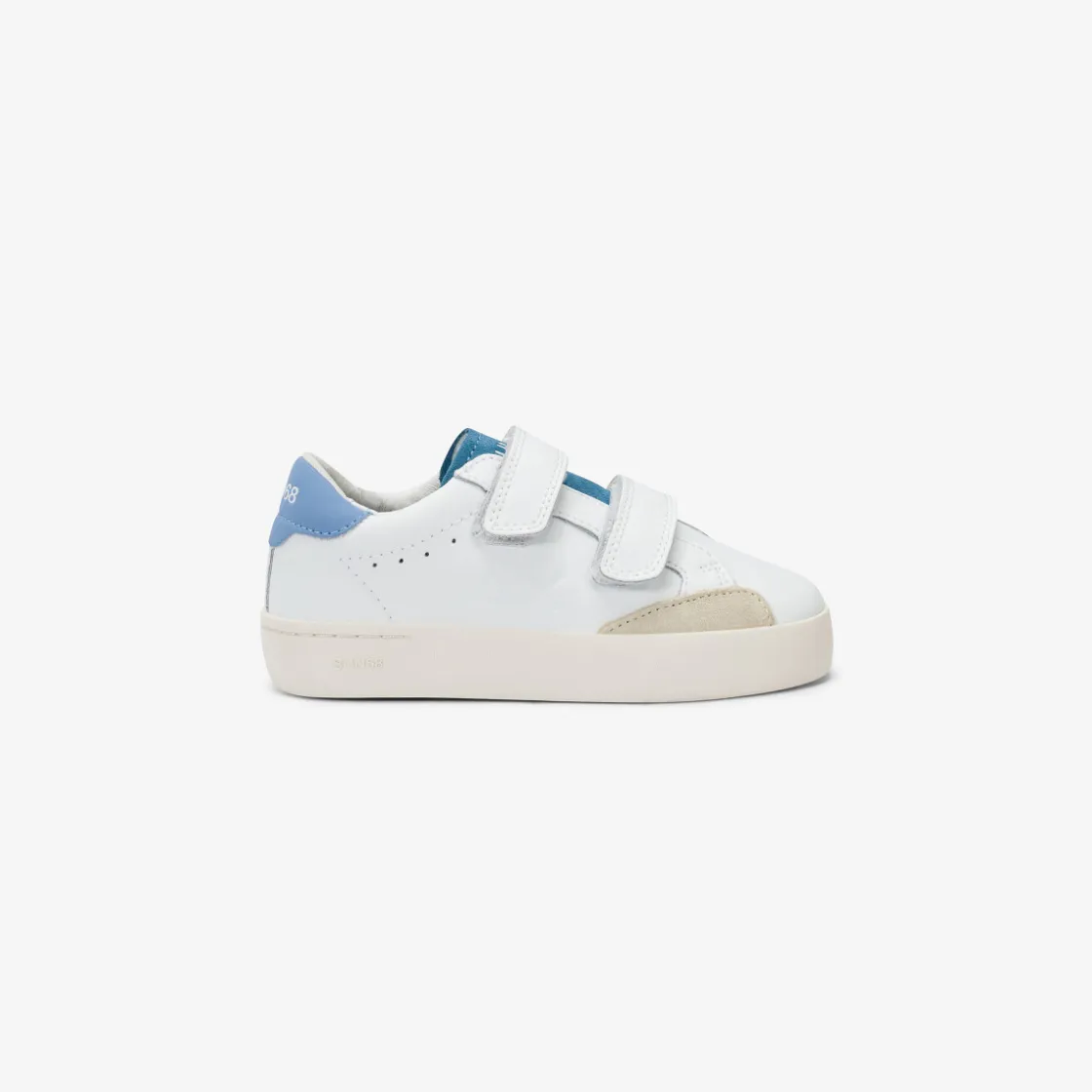 Clearance Sneaker Boy's Street in pelle bianca e avio Bambino Scarpe|Bambino
