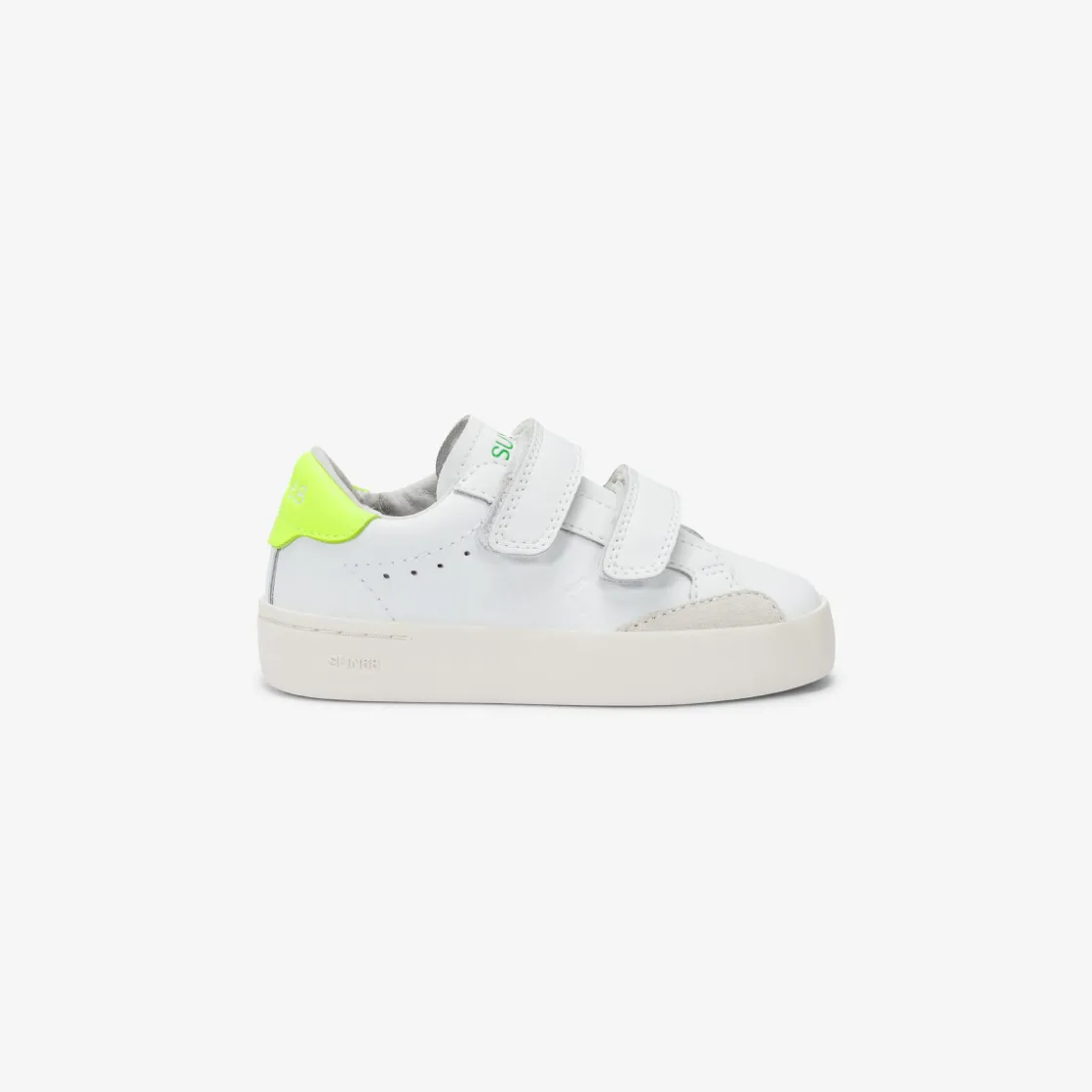 Online Sneaker Boy's Street in pelle bianca e giallo fluo Bambino Scarpe|Bambino