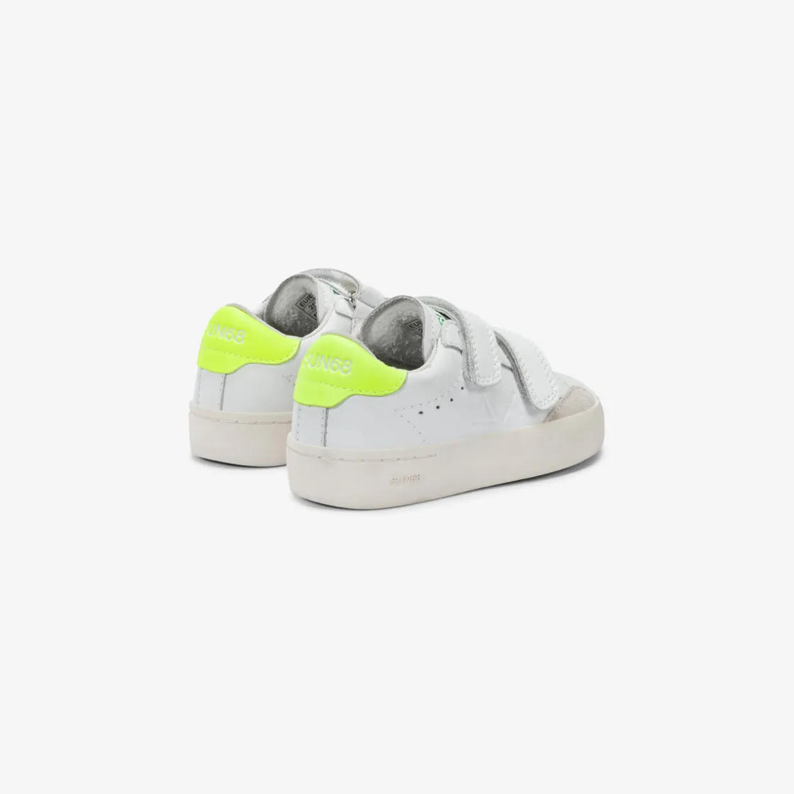 Online Sneaker Boy's Street in pelle bianca e giallo fluo Bambino Scarpe|Bambino