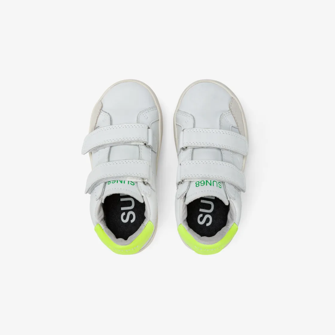 Online Sneaker Boy's Street in pelle bianca e giallo fluo Bambino Scarpe|Bambino