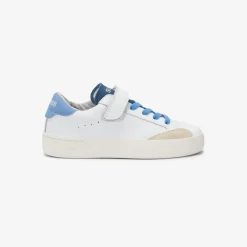 Outlet Sneaker Boy's Street in pelle bianca e avio Bambino Scarpe|Bambino