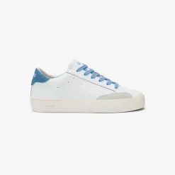 Outlet Sneaker Boy's Street in pelle bianco panna e avio scuro Bambino Scarpe|Bambino