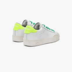 Online Sneaker Boy's Street in pelle bianca e giallo fluo Bambino Scarpe|Bambino