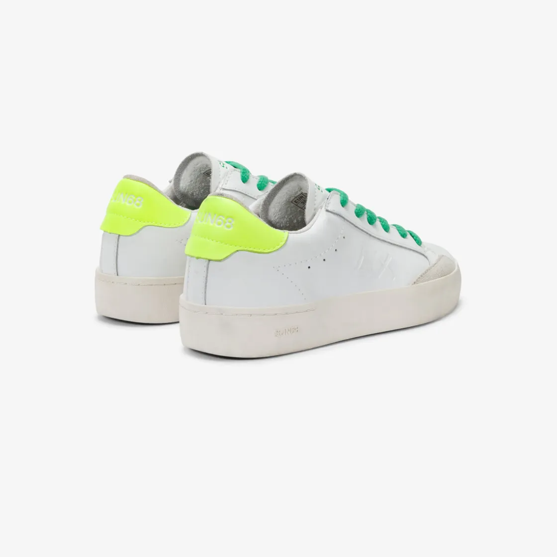 Online Sneaker Boy's Street in pelle bianca e giallo fluo Bambino Scarpe|Bambino