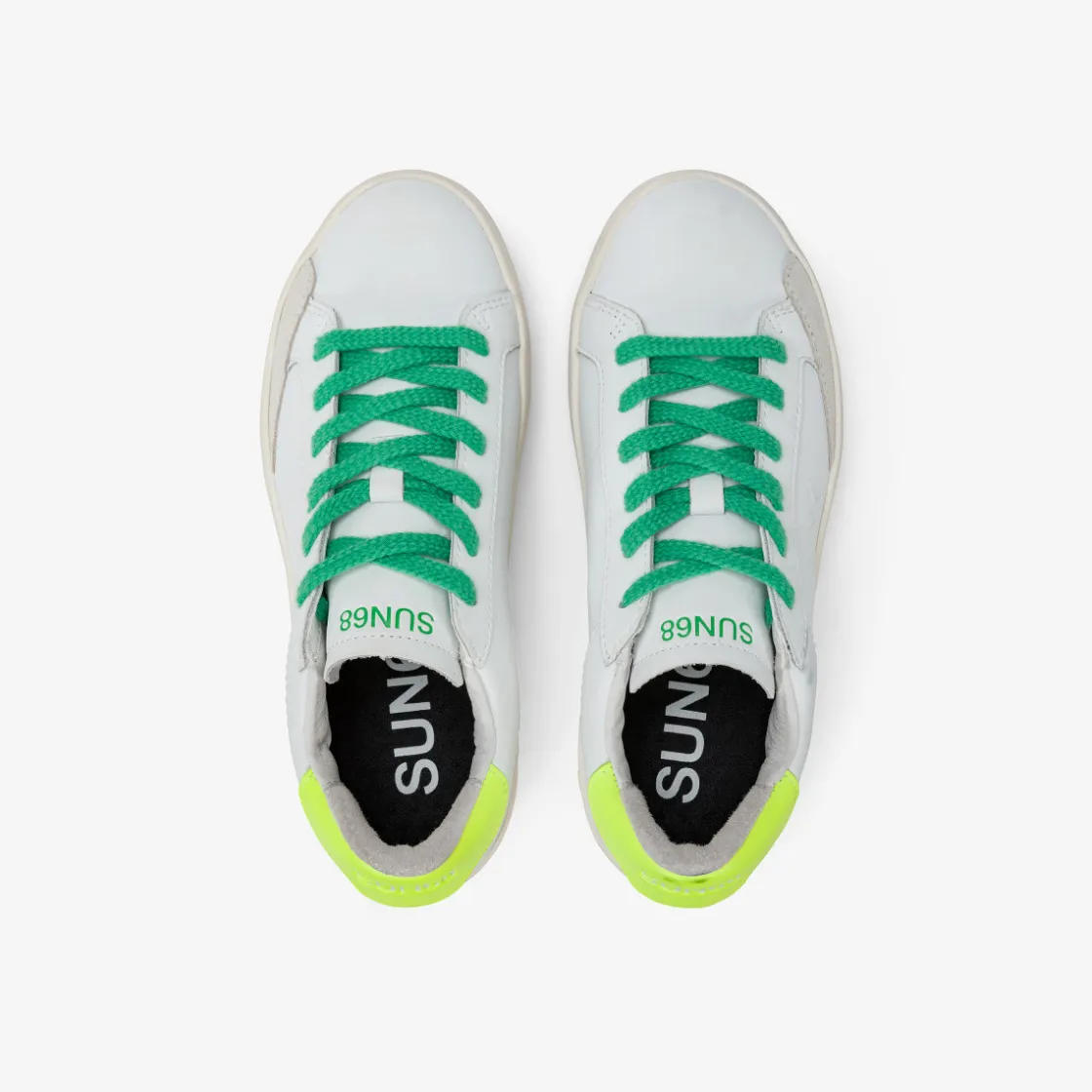 Online Sneaker Boy's Street in pelle bianca e giallo fluo Bambino Scarpe|Bambino