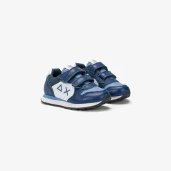 Clearance Sneaker Boy's Tom Color in pelle blu navy Bambino Scarpe|Bambino