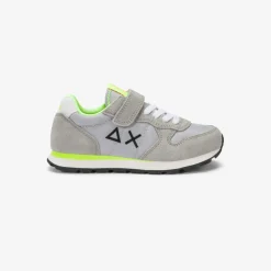 Outlet Sneaker Boy's Tom Fluo in nylon e suede grigio chiaro Bambino Scarpe|Bambino