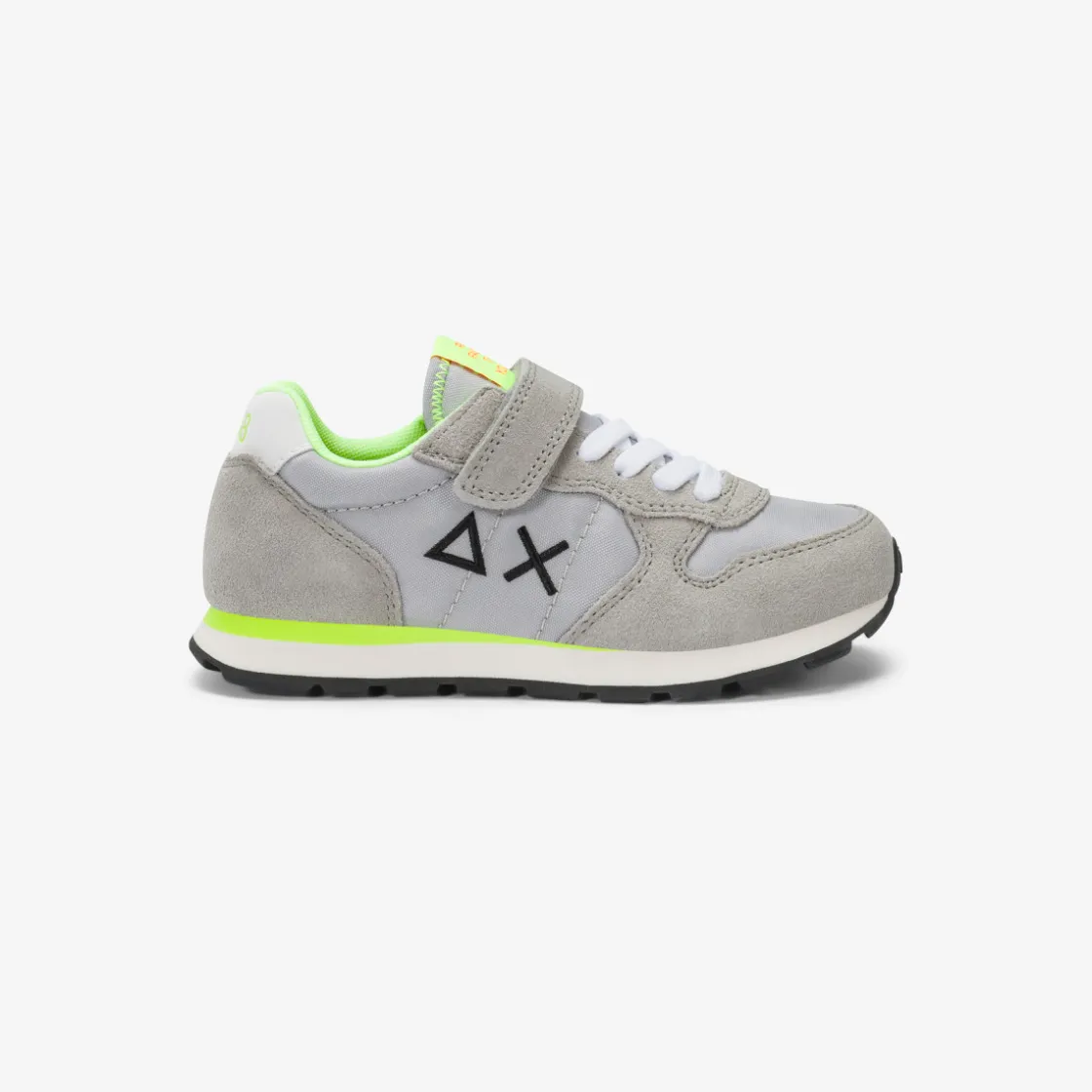 Outlet Sneaker Boy's Tom Fluo in nylon e suede grigio chiaro Bambino Scarpe|Bambino