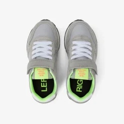 Outlet Sneaker Boy's Tom Fluo in nylon e suede grigio chiaro Bambino Scarpe|Bambino