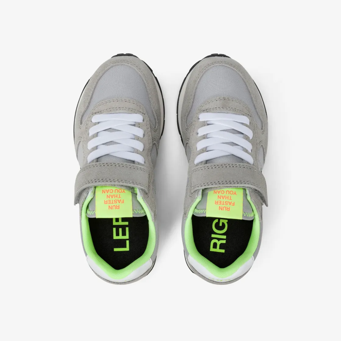 Outlet Sneaker Boy's Tom Fluo in nylon e suede grigio chiaro Bambino Scarpe|Bambino