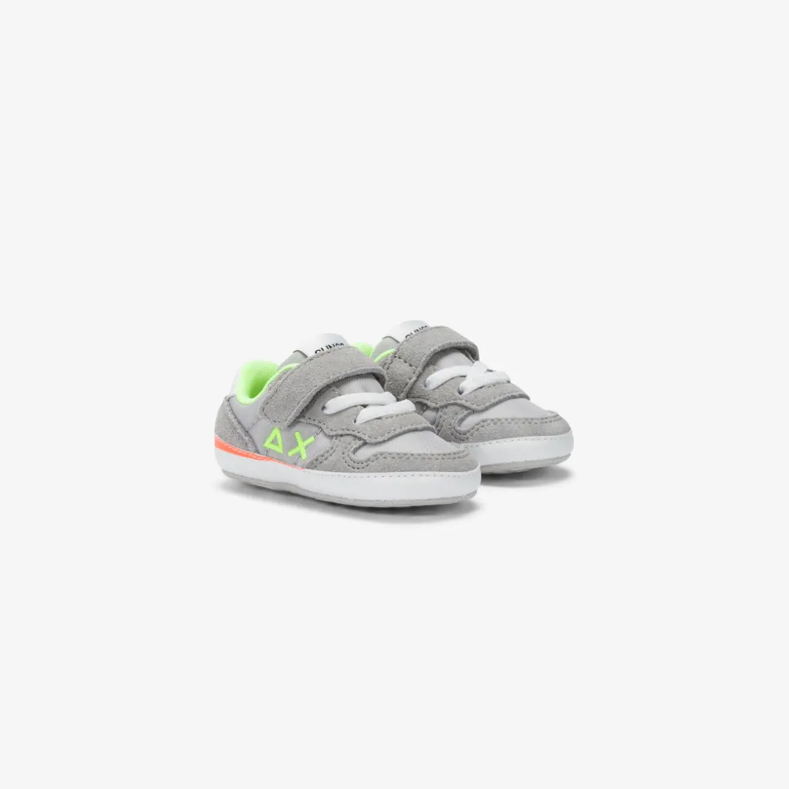 Outlet Sneaker Boy's Tom Fluo in nylon e suede grigio chiaro Bambino Scarpe|Bambino