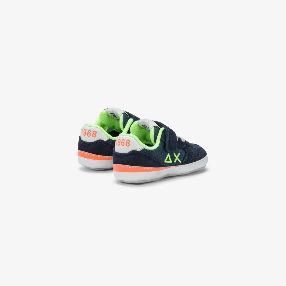 Fashion Sneaker Boy's Tom Fluo in nylon e suede blu navy Bambino Scarpe|Bambino
