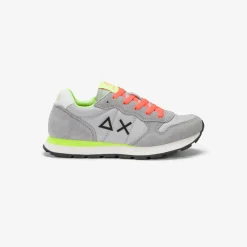 Best Sneaker Boy's Tom Fluo in nylon e suede grigio chiaro Bambino Scarpe|Bambino