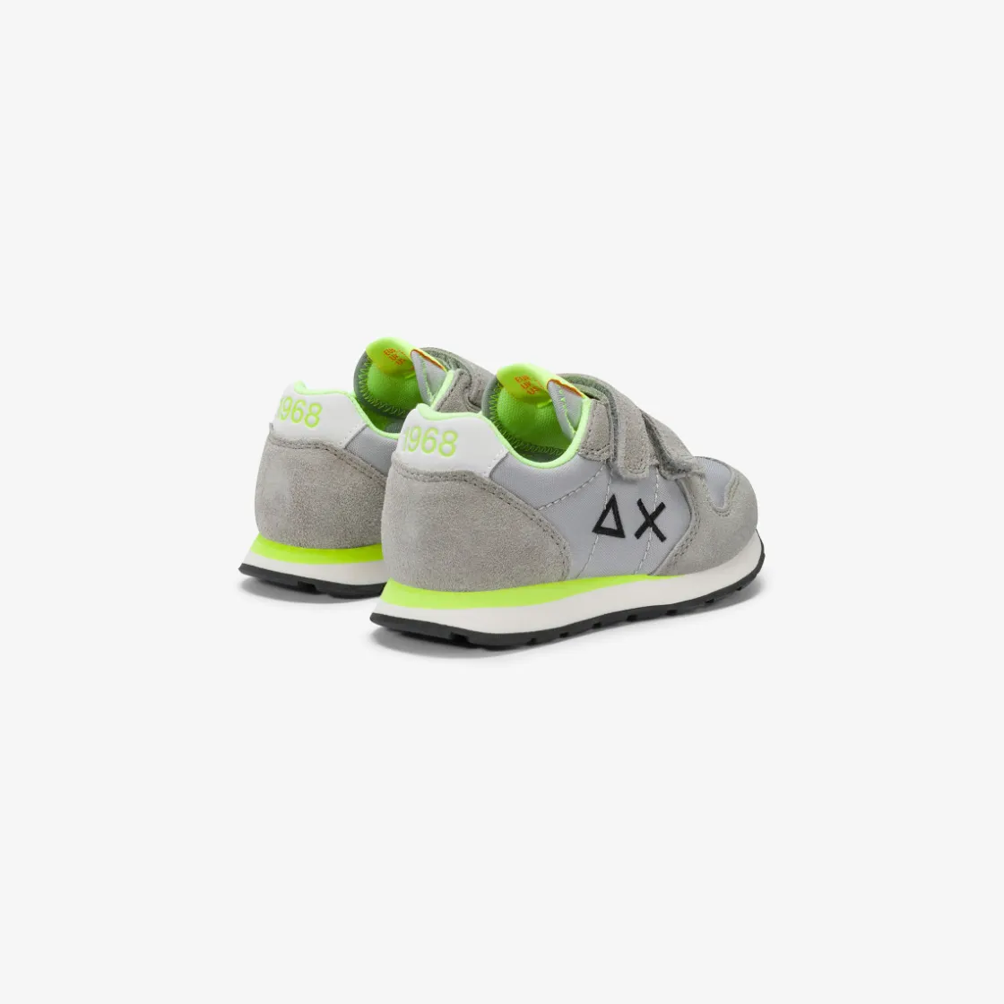Fashion Sneaker Boy's Tom Fluo in nylon e suede grigio chiaro Bambino Scarpe|Bambino