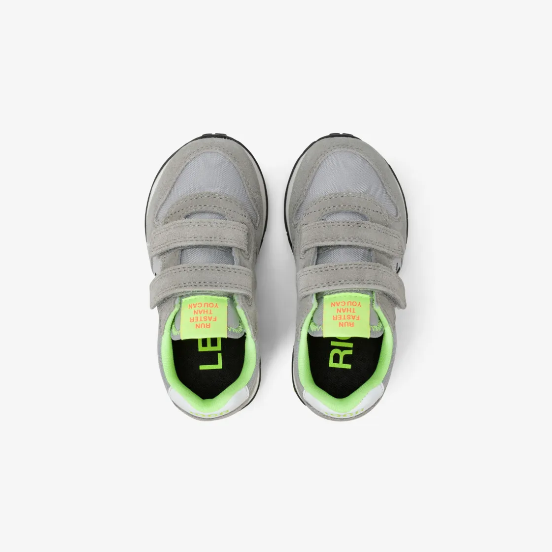 Fashion Sneaker Boy's Tom Fluo in nylon e suede grigio chiaro Bambino Scarpe|Bambino