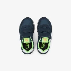 Fashion Sneaker Boy's Tom Fluo in nylon e suede blu navy Bambino Scarpe|Bambino