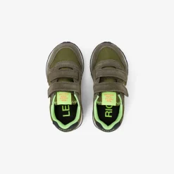 Discount Sneaker Boy's Tom Fluo in nylon e suede verde militare Bambino Scarpe|Bambino