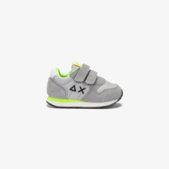 Online Sneaker Boy's Tom Fluo in nylon e suede grigio chiaro Bambino Scarpe|Bambino