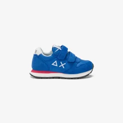 New Sneaker Boy's Tom in nylon e suede blu royal Bambino Scarpe|Bambino