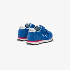 New Sneaker Boy's Tom in nylon e suede blu royal Bambino Scarpe|Bambino