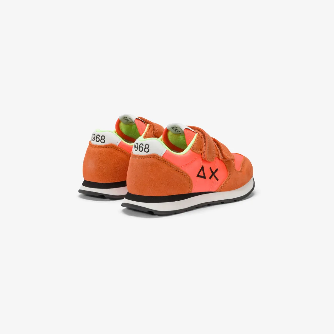 Outlet Sneaker Boy's Tom in nylon e suede arancio fluo Bambino Scarpe|Bambino