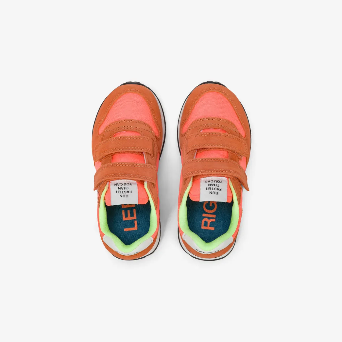 Outlet Sneaker Boy's Tom in nylon e suede arancio fluo Bambino Scarpe|Bambino
