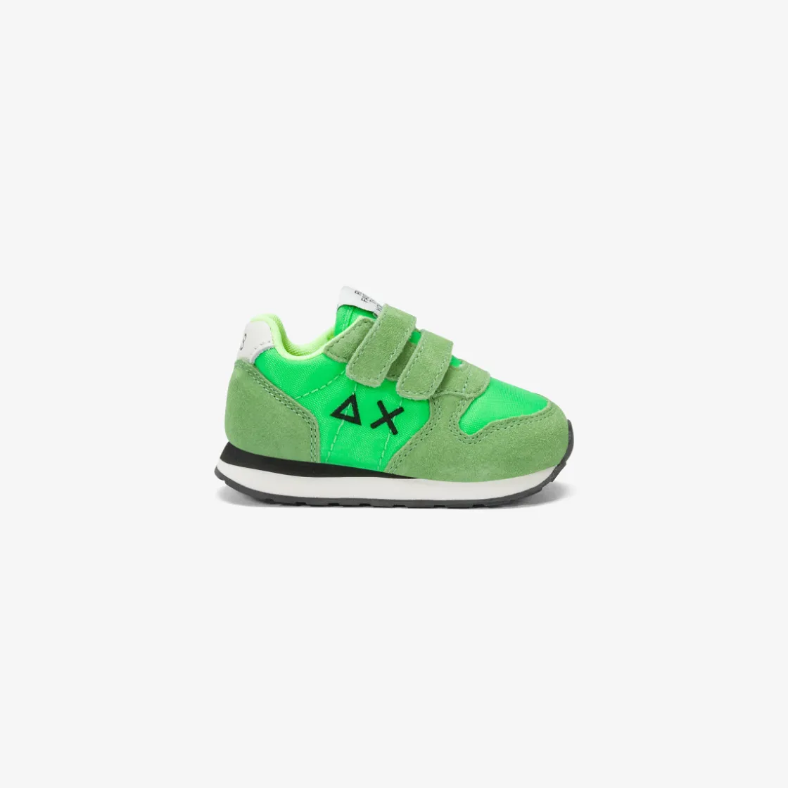 Fashion Sneaker Boy's Tom in nylon e suede verde fluo Bambino Scarpe|Bambino