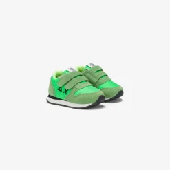 Fashion Sneaker Boy's Tom in nylon e suede verde fluo Bambino Scarpe|Bambino