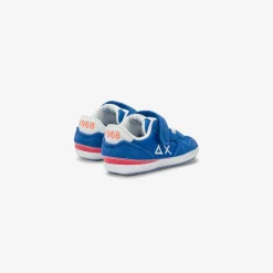 Hot Sneaker Boy's Tom in nylon e suede blu royal Bambino Scarpe|Bambino