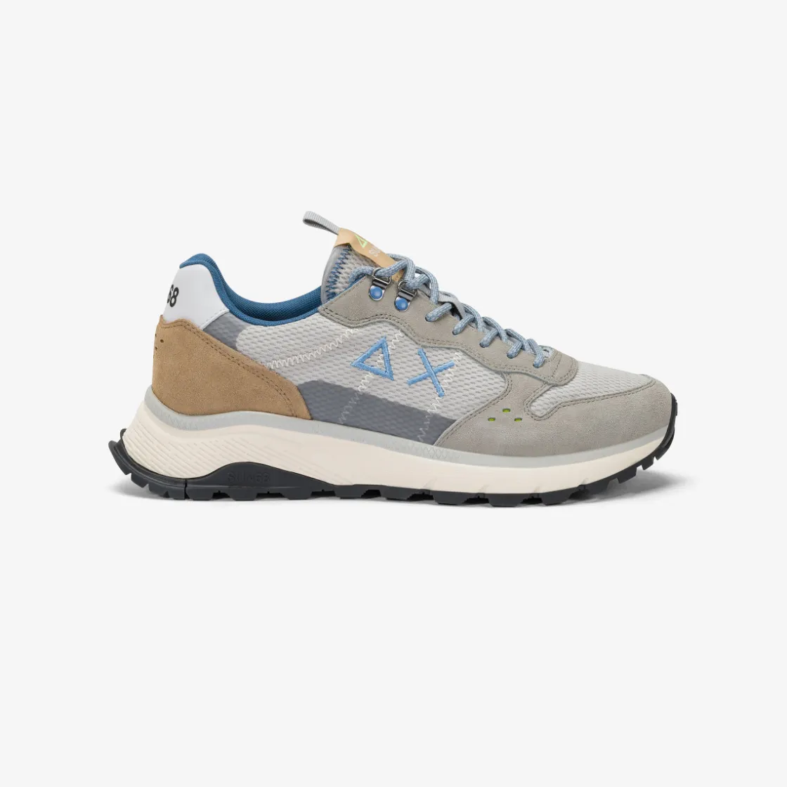 Clearance Sneaker Fire & Camping in suede e mesh grigio chiaro Uomo Scarpe|Uomo