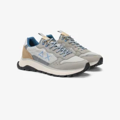 Clearance Sneaker Fire & Camping in suede e mesh grigio chiaro Uomo Scarpe|Uomo