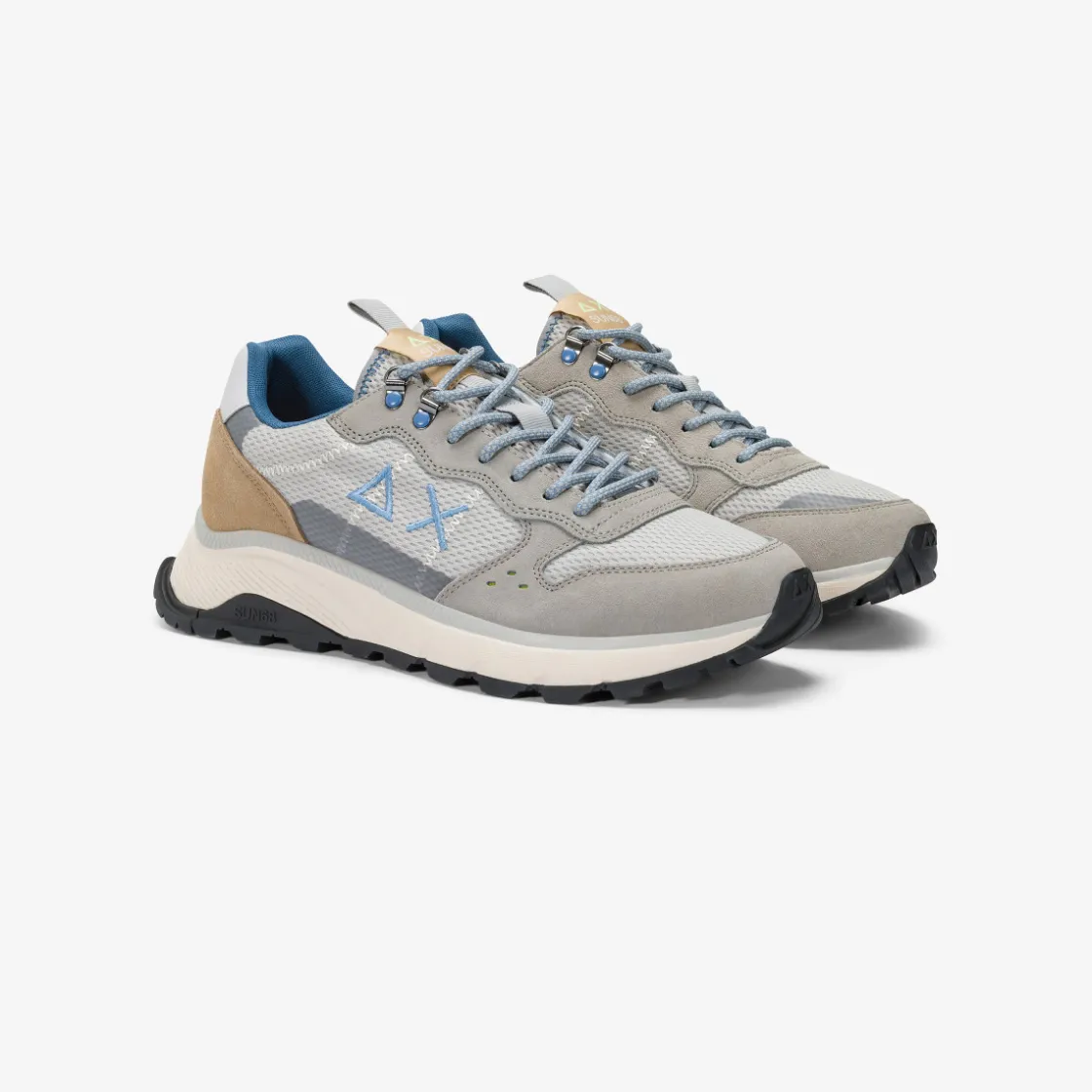 Clearance Sneaker Fire & Camping in suede e mesh grigio chiaro Uomo Scarpe|Uomo