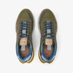 Hot Sneaker Fire & Camping in suede e mesh verde militare Uomo Scarpe|Uomo