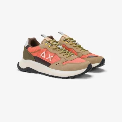 Outlet Sneaker Fire & Camping in suede e mesh lampone Uomo Scarpe|Uomo