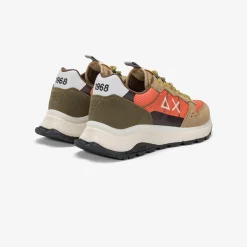 Outlet Sneaker Fire & Camping in suede e mesh lampone Uomo Scarpe|Uomo