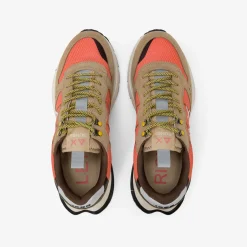 Outlet Sneaker Fire & Camping in suede e mesh lampone Uomo Scarpe|Uomo